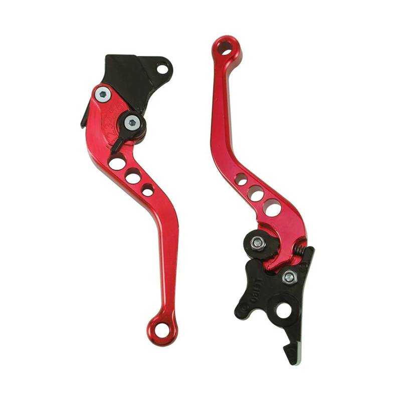 Motorrad Bremshebel 2 Stück Verstellbarer Motorrad-Bremsgriff Moto-Motorrad-Modifikation Kupplungstrommel Bremshebelgriff Universal Kupplung Bremshebel(Red) von NOKRGQW