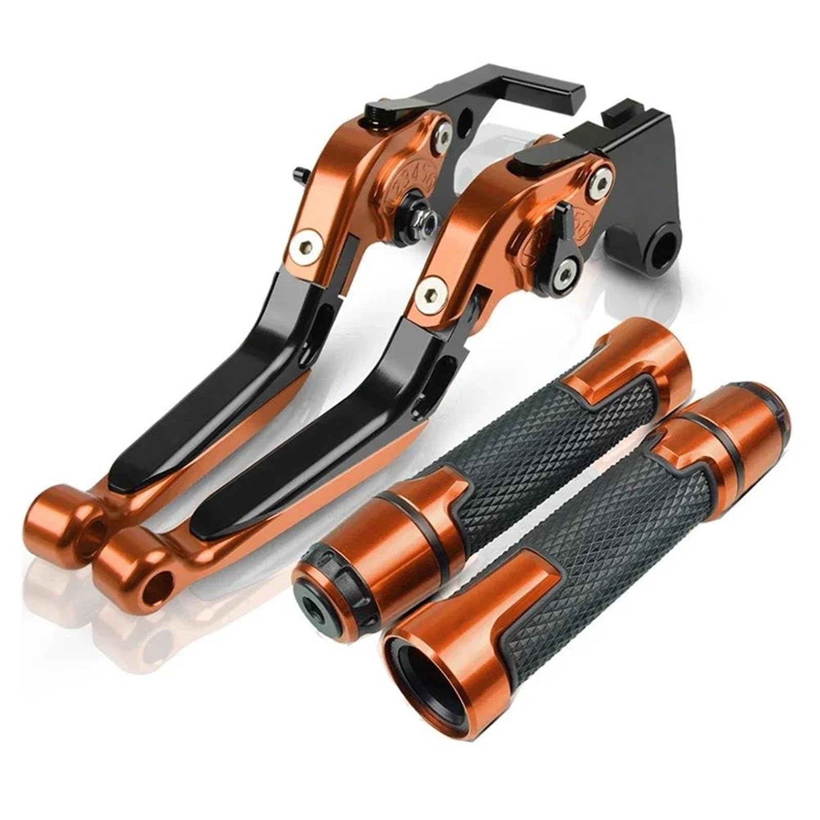 Motorrad Bremshebel FÜR Kawasaki FÜR ZX10R 2006-2015 CNC Motorrad Einstellbare Kupplung Bremshebel Lenker Grip Zubehör Kupplung Bremshebel(Orange) von NOKRGQW