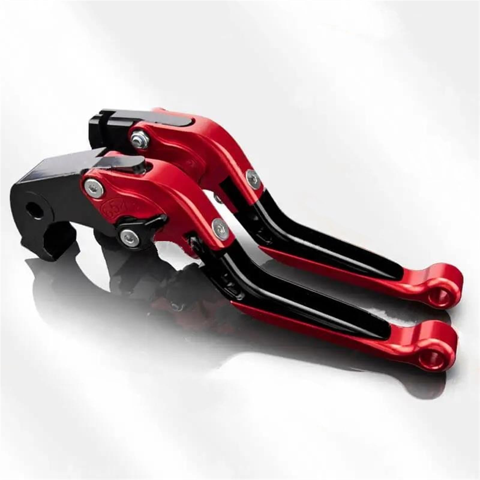 Motorrad Bremshebel Für RX125 Für RX 125 2017-heute Kupplung Hebel Bremshebel Set Einstellbare Klapp Griff Hebel Motorrad Zubehör Teile Kupplung Bremshebel(Red-Black) von NOKRGQW