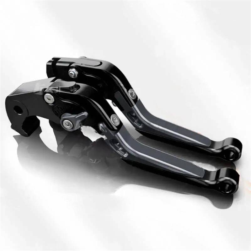 Motorrad Bremshebel Für SYM Für Fiddle 125/150/200i 2014-heute Kupplung Hebel Bremshebel Set Einstellbare Klapp Griff Hebel Motorrad Zubehör Kupplung Bremshebel(Black-Grey) von NOKRGQW