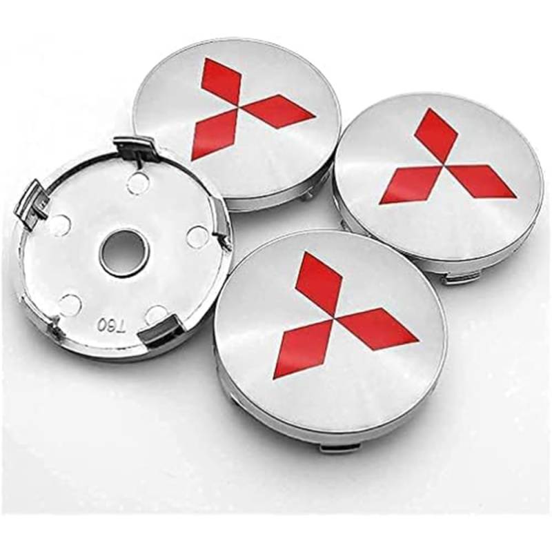 NOLLAM 4 Stück Nabendeckel für Mitsubishi Space Star 2013-2019 60MM Radnabendeckel Felgendeckel Radnabenkappen Felgenkappen Nabenkappen Wheel Caps Radnabenabdeckung von NOLLAM