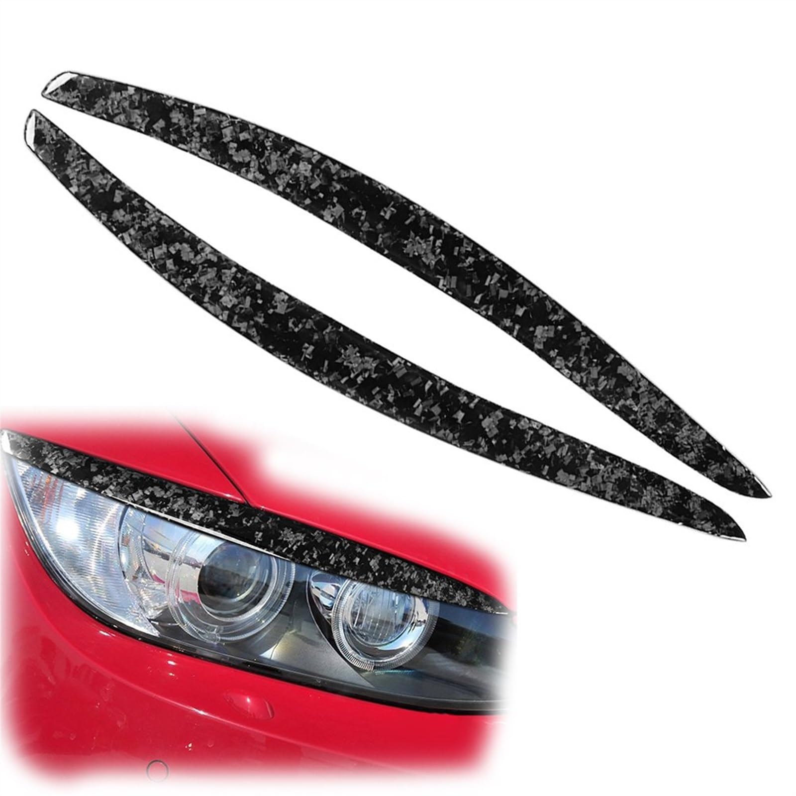 Auto Augenlid Aufkleber 2x Auto Scheinwerfer Augenbraue Augenlid Abdeckung Trim Für BMW 3er Für E92 Für E93 2006-2012 2007 2008 2009 2010 2011 Außen Zubehör von NOLLAM