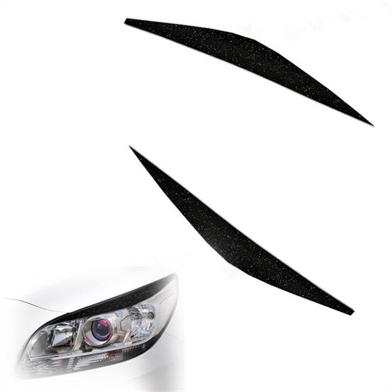 Auto Augenlid Aufkleber Auto Frontscheinwerfer Augenbraue Aufkleber Dekorateur Kohlefaser Lampe Augenlid Augenlinie Kotflügelstreifen Für Chevrolet Für Malibu Auto Styling(Frosted Flash Black) von NOLLAM