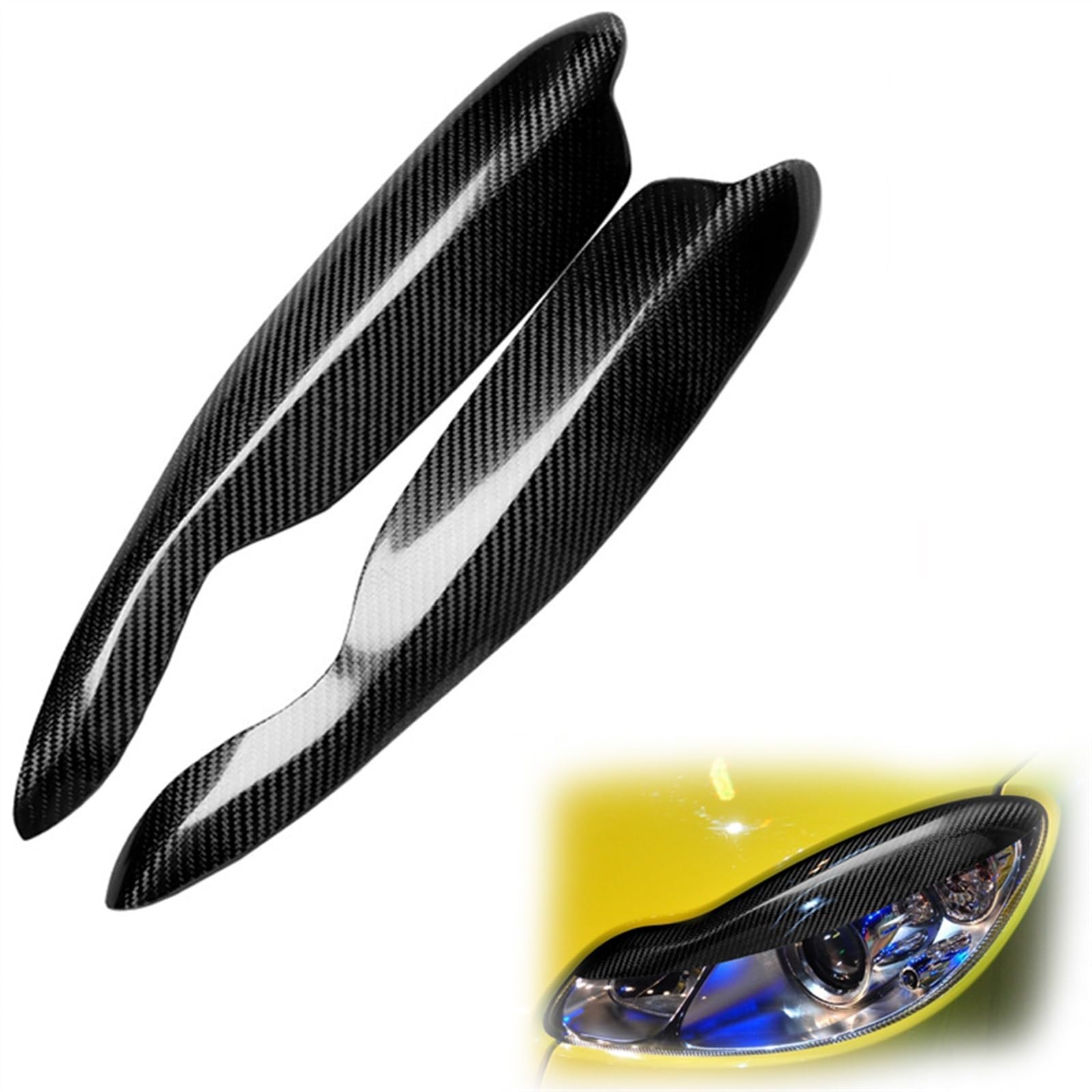 Auto Augenlid Aufkleber Auto Scheinwerfer Trim Lampe Augenbraue Scheinwerfer Abdeckung Trim Dekoration Für Benz Für Smart 451 Für Fortwo 2007-2014 2013 2012 2011 2010 2009 2008 von NOLLAM