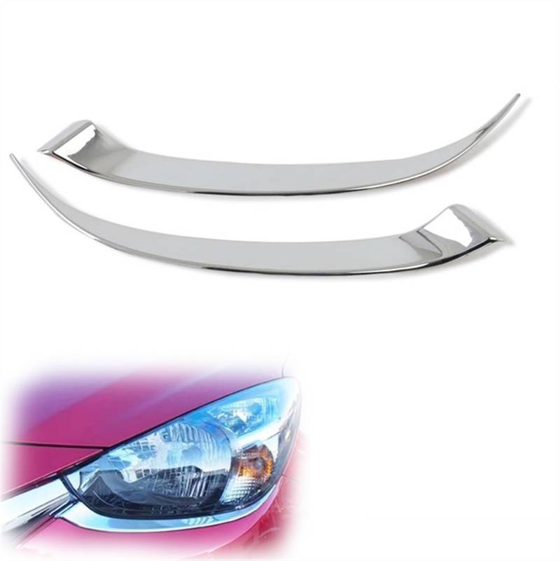 Auto Augenlid Aufkleber Frontscheinwerfer-Augenbrauen-Abdeckungs-Ordnung Für Mazda 2 Für Demio DJ 2014-2018 2015 2016 2017 Hatchback-Auto-Scheinwerfer-Lampen-Augenlid-Formstreifen von NOLLAM