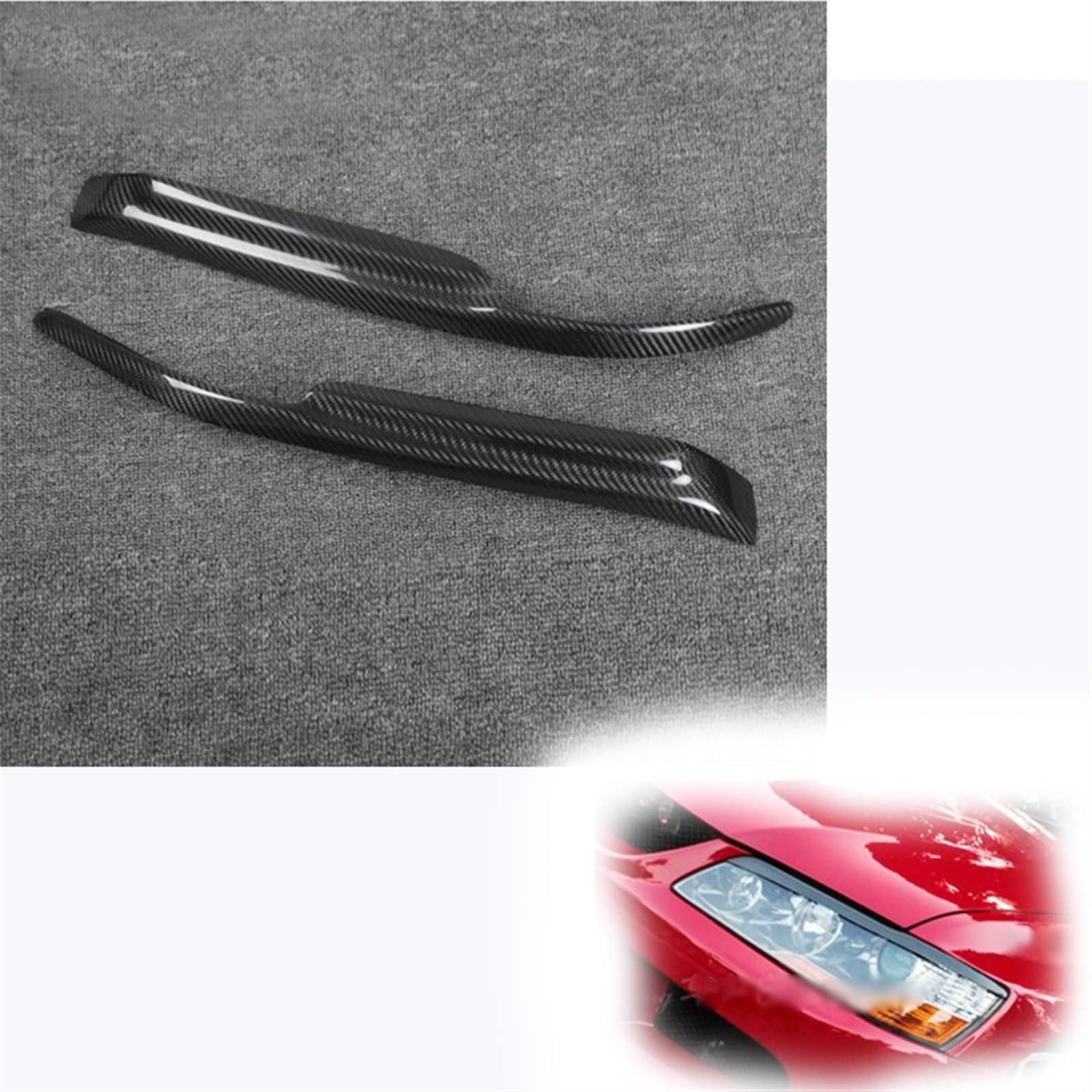 Auto Augenlid Aufkleber Für Mitsubishi Für Lancer Für Evolution Für EVO 7 8 9 2003-2007 2004 2005 2006 Autoscheinwerfer Kohlefaser Augenbrauen Fiberglas FRP Primer Augenlider(Carbon fiber) von NOLLAM