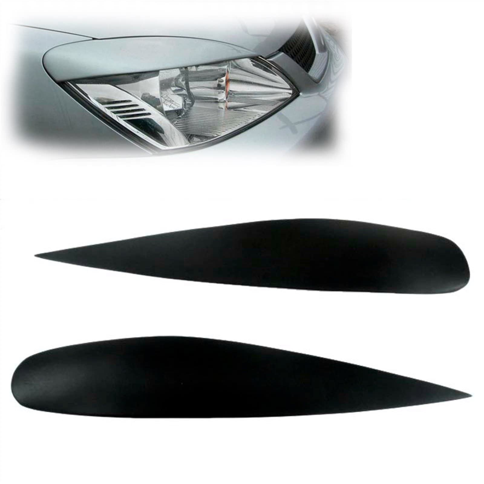 Auto Augenlid Aufkleber Für Mitsubishi Für Lancer Für Ralliart 2004–2006 2005 Glänzend Schwarz Auto Aufkleber Frontscheinwerfer Augenbraue Augenlid Trim Cover von NOLLAM