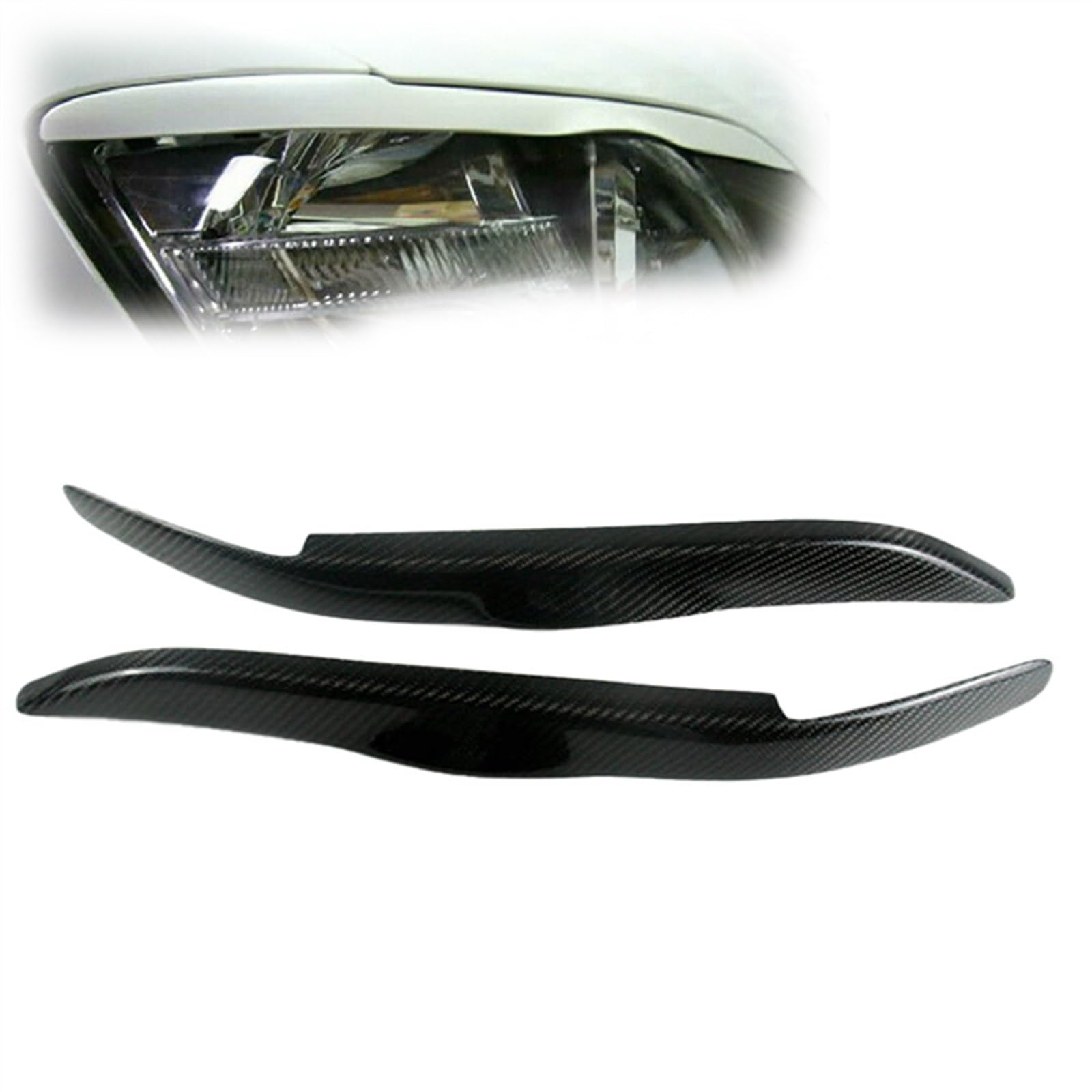 Auto Augenlid Aufkleber Für Subaru Für Legacy 2004–2008 2005 2006 2007 Carbon-Faser-Auto-Aufkleber Frontscheinwerfer Augenbraue Augenlid Trim Cover Zubehör von NOLLAM