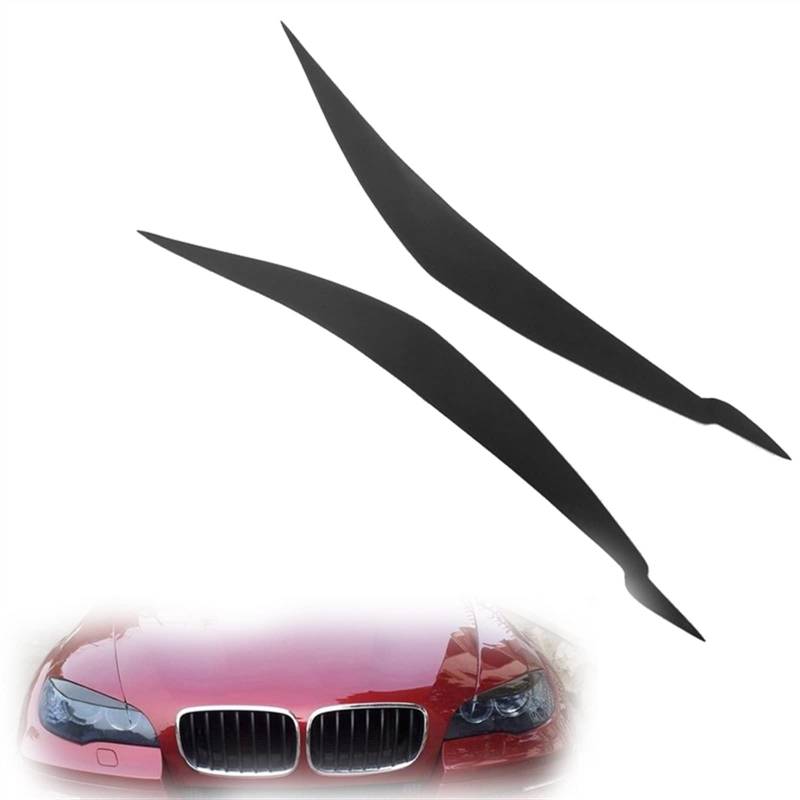 Auto Augenlid Aufkleber Kohlefaser Autoscheinwerfer Augenbrauen Für BMW Für X6 Für 35i Für 50i Für XDrive Für E71 2008 2009 2010 2011 2012 2013 Fiberglas Frontleuchte Augenlider(Fiber glass) von NOLLAM