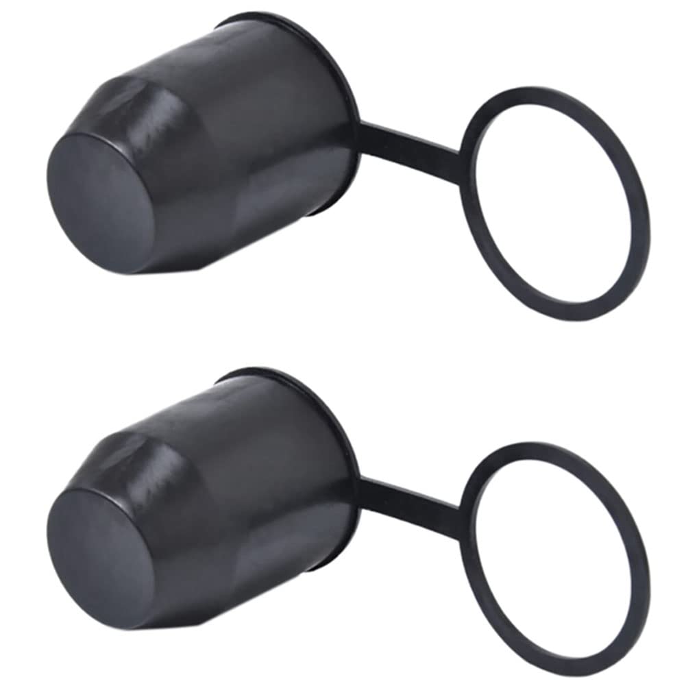 NONDK 2 x Abdeckung für Anhängerkupplung, schwarz, Schutzkappe für Anhängerkupplung, EIG88, geeignet für Wohnmobilanhänger von NONDK