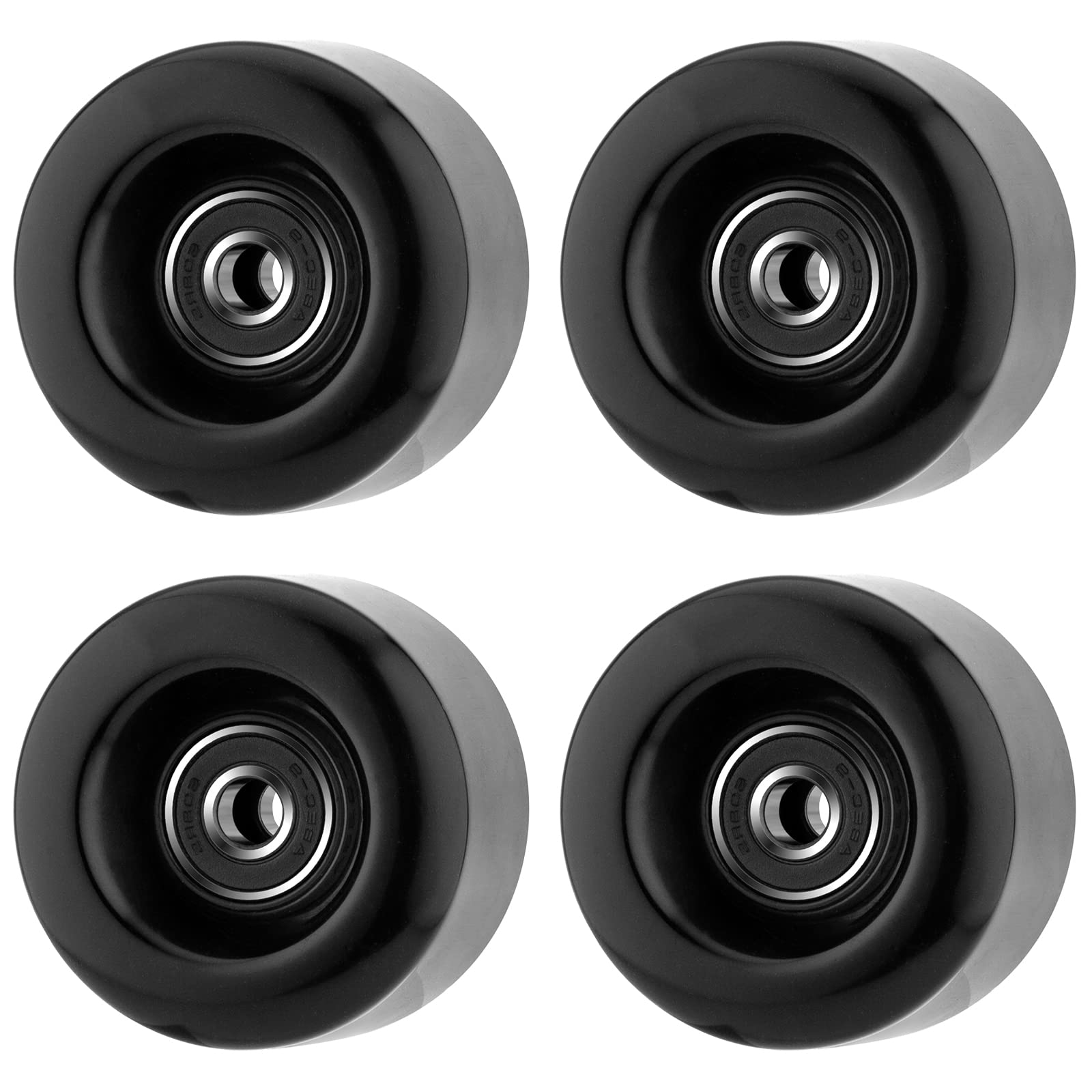 NONMON 4Pcs Quad Rollschuhe Ersatz Rollen, 58mm x 32mm 82A PU Räder mit Vorinstalliert Kugellager 608RS ABEC-9, Rollschuhzubehör Set für Außen Innen Doppel Reihe Skating Skateboard von NONMON