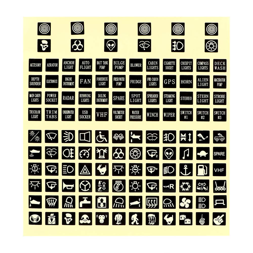 Autolichtaufkleber, Wippschalteretikett, Schalttafelaufkleber, PVC von NOPNOG