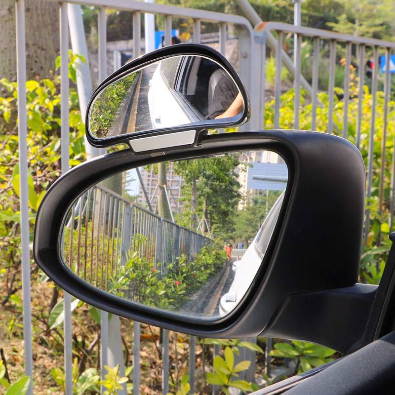 NOPNOG 1 Paar Auto-Totwinkelspiegel, Auto-Rückspiegel-Zusatzspiegel, Einstellbarer Weitwinkel, Glas und ABS (Schwarz) von NOPNOG