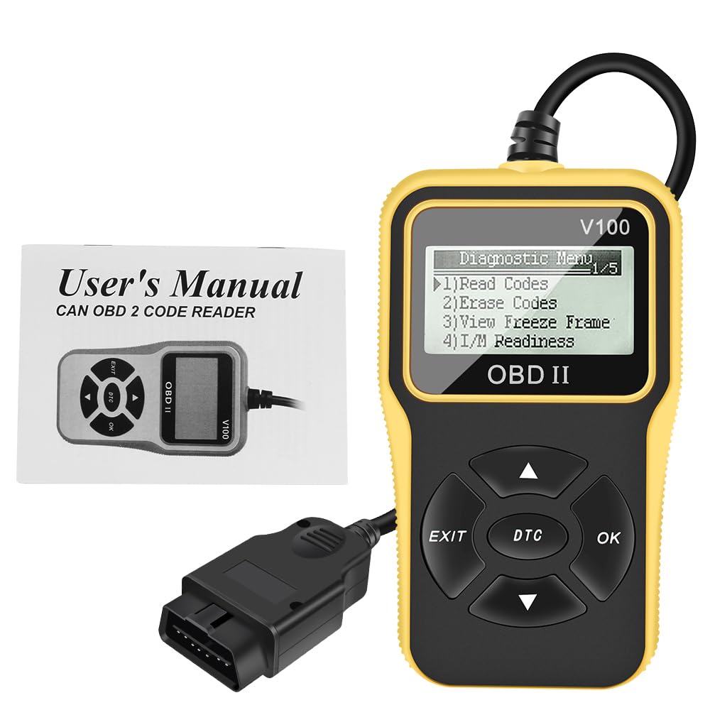 NOPNOG OBD 2 Scanner 16 Pin Auto-Diagnose-Tools Motor-Diagnose-Instrument Autozubehör OBD2 Code Reader V100 Digital Display von NOPNOG