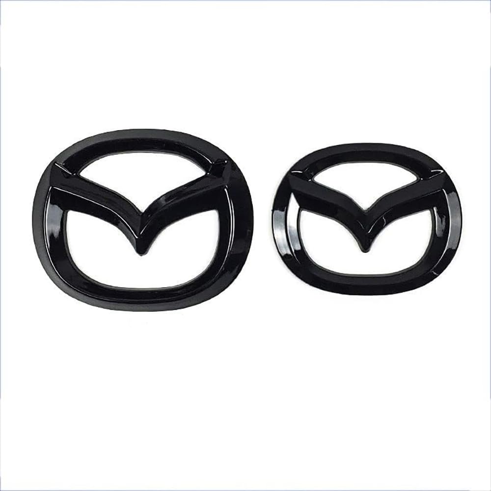Auto-Abzeichen-Aufkleber, für Mazda CX-5 (2020) Front + Rear, wasserdicht und Kratzfest, stilvolles Abzeichen, 3D-Metall-Autodekorationszubehör.,A von NORHI