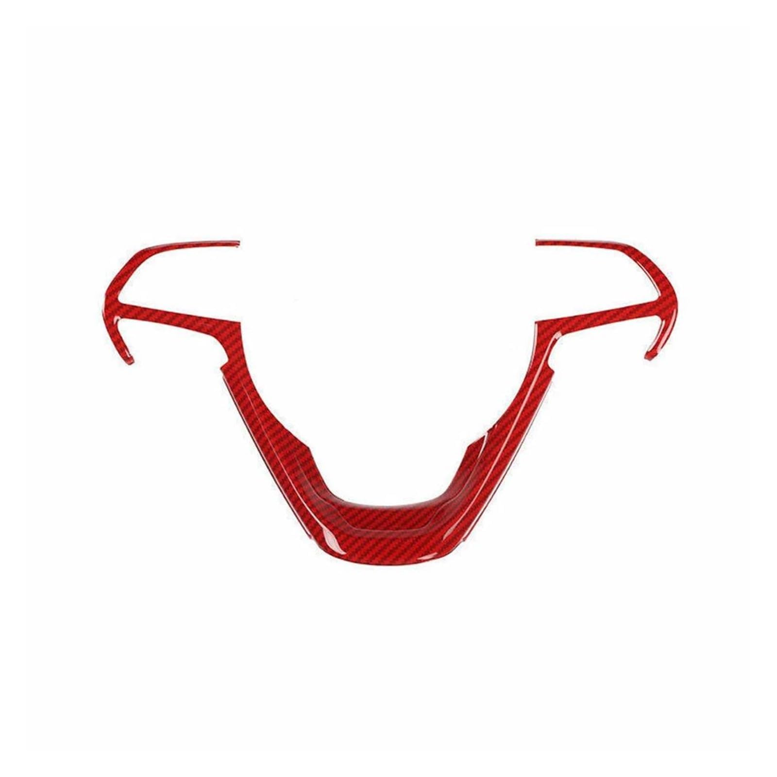 Auto-Lenkradabdeckung Trim-Dekorationsaufkleber für Grand Cherokee 2014-2020 Lenkrad Abdeckung Schalter Taste Rahmen Trim Lenkradabdeckung,Carbon Red von NOTEDI