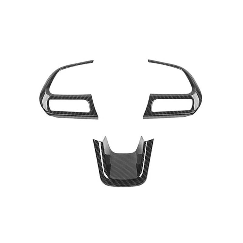 Auto-Lenkradabdeckung Trim-Dekorationsaufkleber für Jeep Renegade 2015-2022 Lenkrad Abdeckung Schalter Taste Rahmen Trim Lenkradabdeckung,Carbon Grain Black von NOTEDI