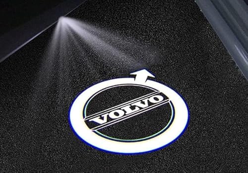 NOTEDI 2 Stück Autotür-Willkommensemblemlicht, für Volvo XC40 XC60 XC90 S60 S90 V60 V40, Logo-Schattenprojektorlampe, Blinker-Stylingteile, Dekorationszubehör,A von NOTEDI