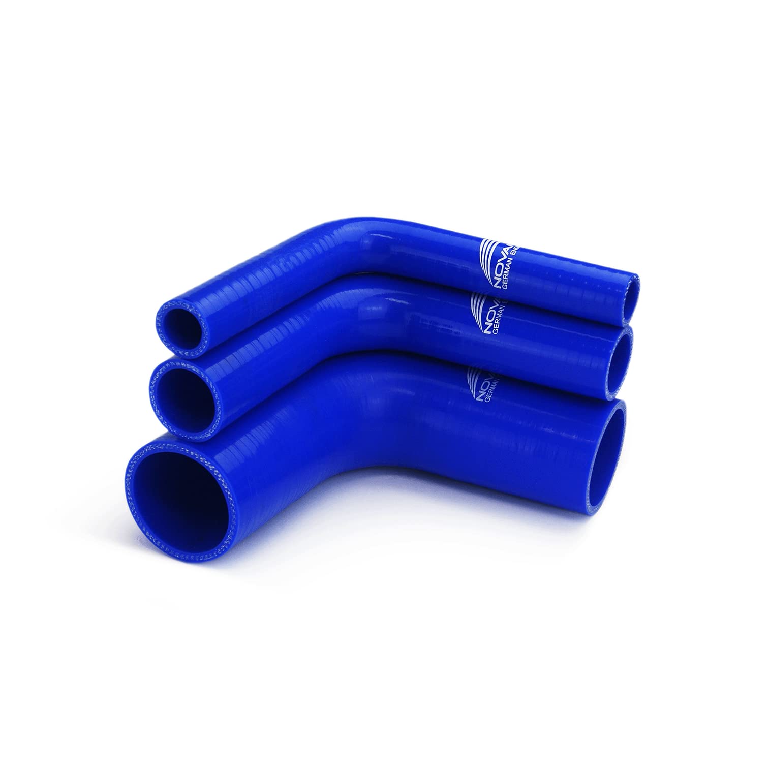 NovaNox® Silikonbogen 45°/90°/135°/180° Silikon-Ladeluftschlauch *Größe wählbar*, Innendurchmesser:Ø 70 mm, Farbe:Blau, Schlauchwinkel:90° Bogen von NOVANOX GERMAN ENGINEERING