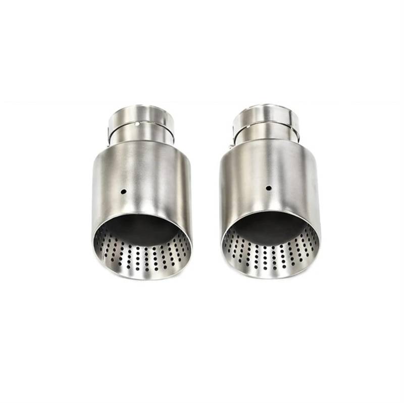 Auto Doppelendrohr 1 Stück Für GTI Für Golf 7 MK7 Auto Schalldämpfer Spitze Auspuffrohr 57mm 60mm Einlassdüse Universal Auspuffspitze Auto Endrohrblenden(ID51MM OD114mm) von NOVEMS