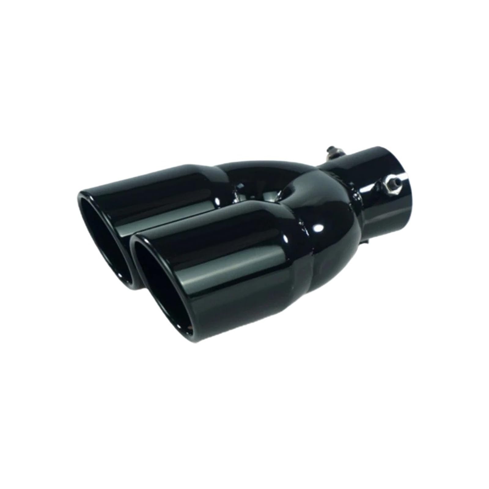 Auto Doppelendrohr Universal 63mm Auto Einlass Doppel Barrel Hinten Auspuff Spitze Endrohr Schalldämpfer Outlet Edelstahl Auto Zubehör Auto Endrohrblenden(Black Z) von NOVEMS