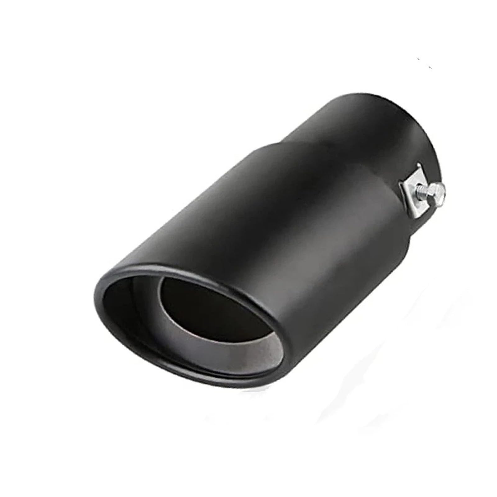 Auto Doppelendrohr Universal Auto Auspuff Schalldämpfer Spitze Edelstahl Ellenbogen/Gerade Rohr Auto Schwanz Throat Liner Rohr Zubehör Auto Endrohrblenden(Straight-Black) von NOVEMS