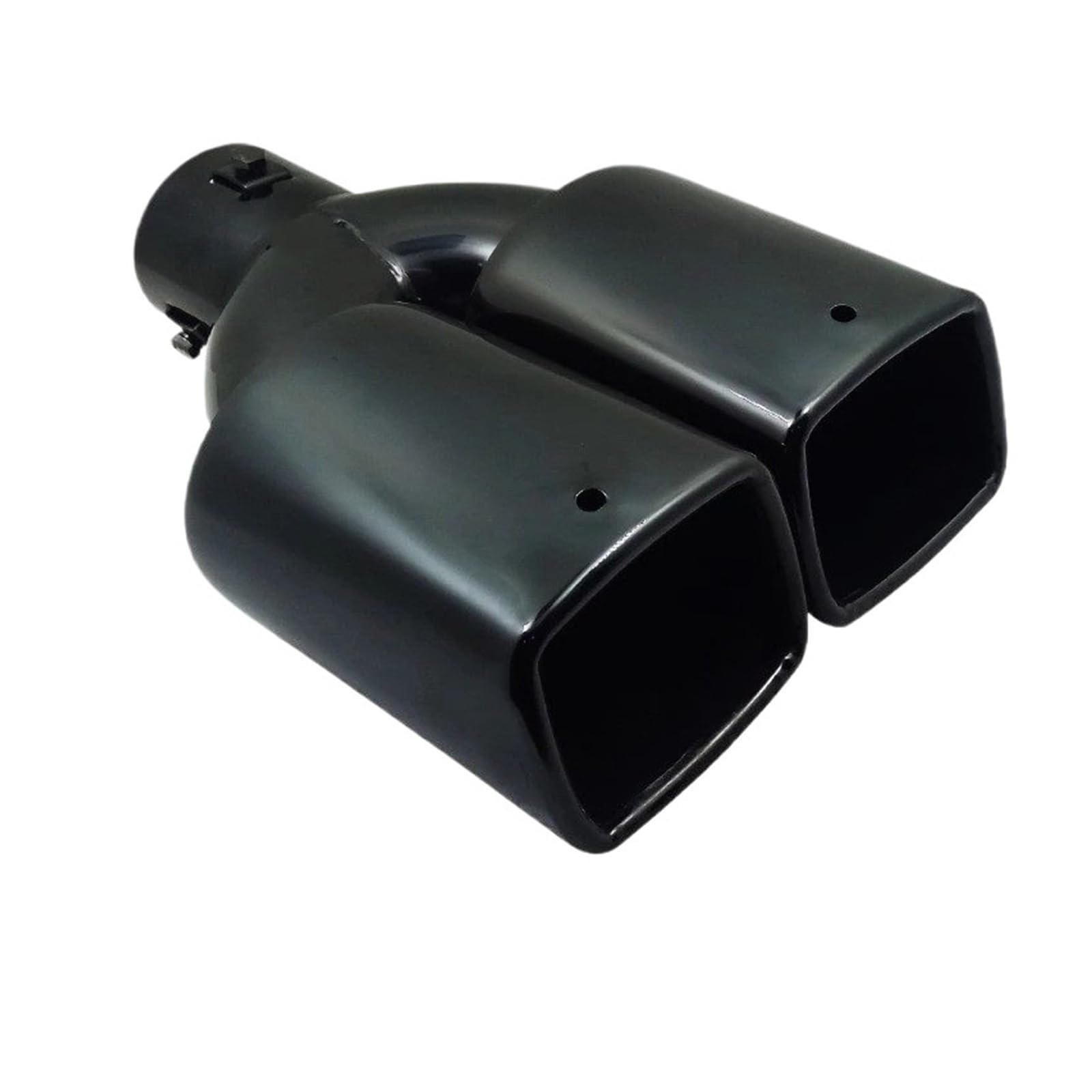 Auto Doppelendrohr Universal Schwarz 63mm Auto Einlass Doppel Barrel Hinten Auspuff Spitze Endrohr Schalldämpfer Outlet Edelstahl Auto Endrohrblenden von NOVEMS