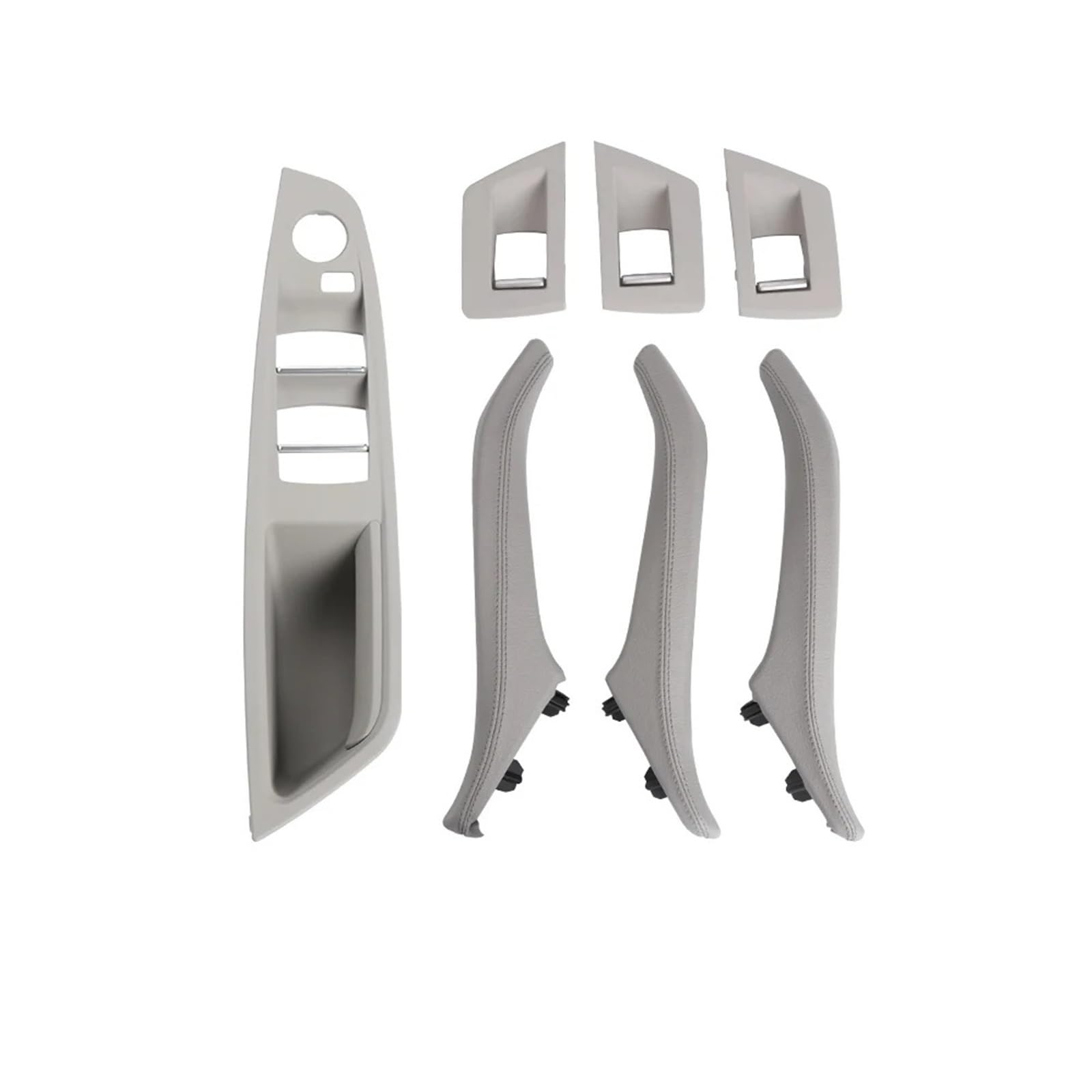 Auto Ersatz Türgriff Innen Für 5 Series F10 F11 51417225866 Links Rechts Seite Fahrer Autos Innen Leder Türgriffe 7PCS Komplette Set Auto Türgriff Innen(LHD Gray) von NOVEMS