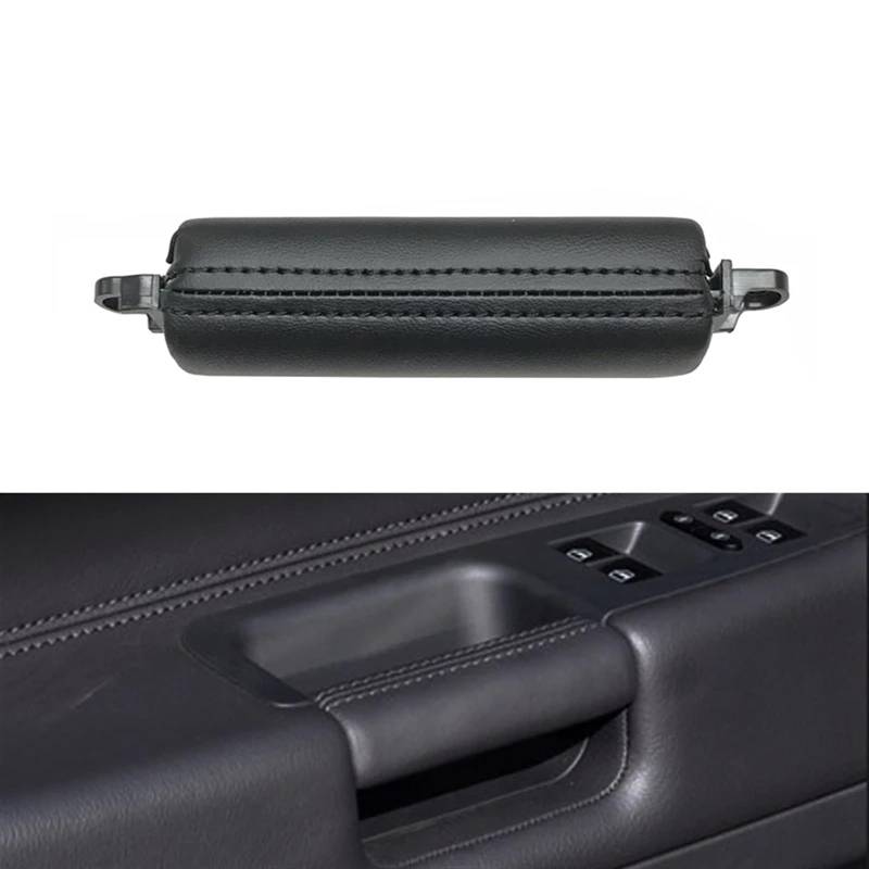 Auto Ersatz Türgriff Innen Für VW Für Touareg 2003-2010 Auto Innentür Links Rechts Fahrerseite Leder Pull Griff Auto Türgriff Innen(Schwarz) von NOVEMS