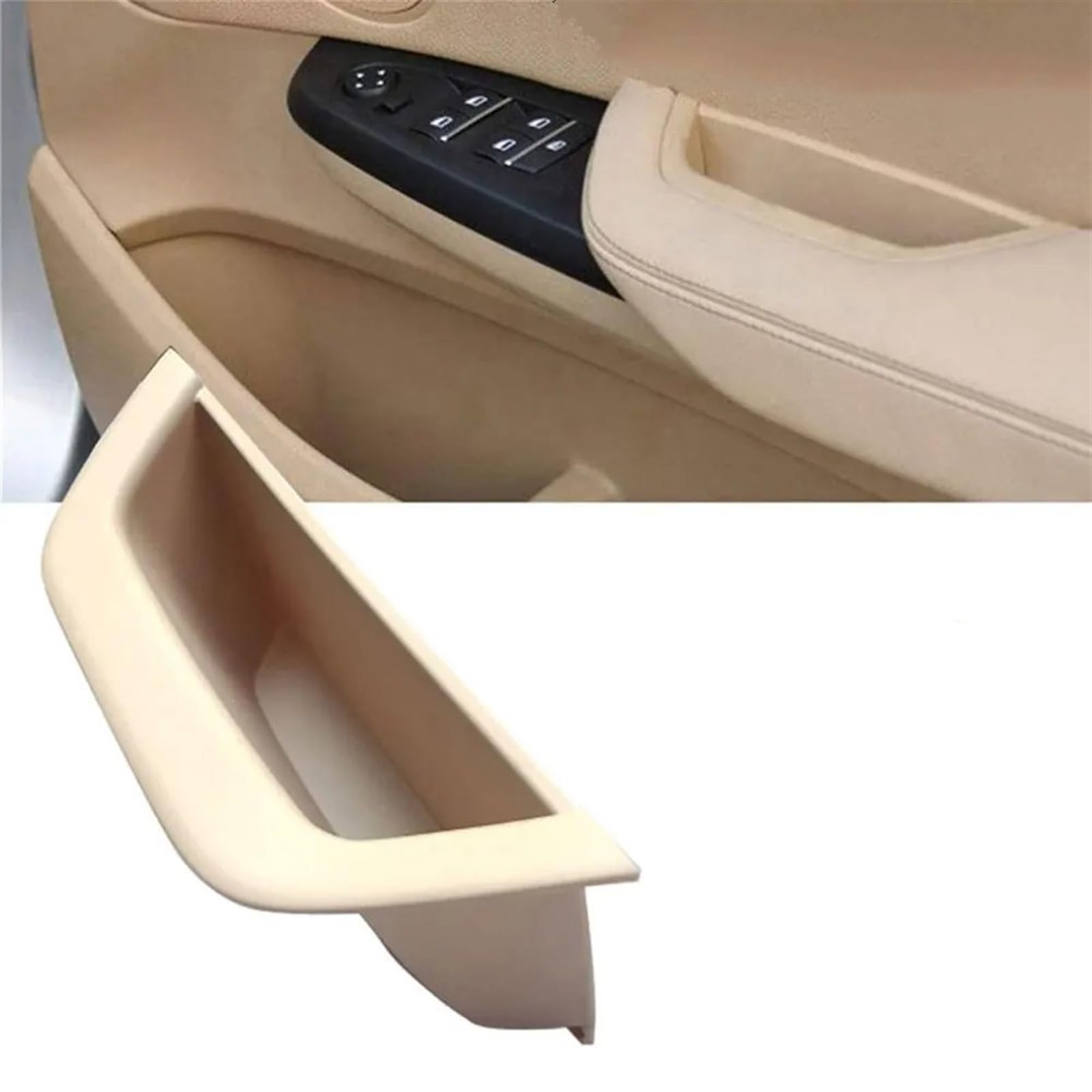 Auto Ersatz Türgriff Innen Für X3 X4 F25 F26 2011-2016 Auto Links Rechts Innen Tür Griff Armlehne Panel Abdeckung Trim Lagerung Box Auto Türgriff Innen(RHD Beige) von NOVEMS