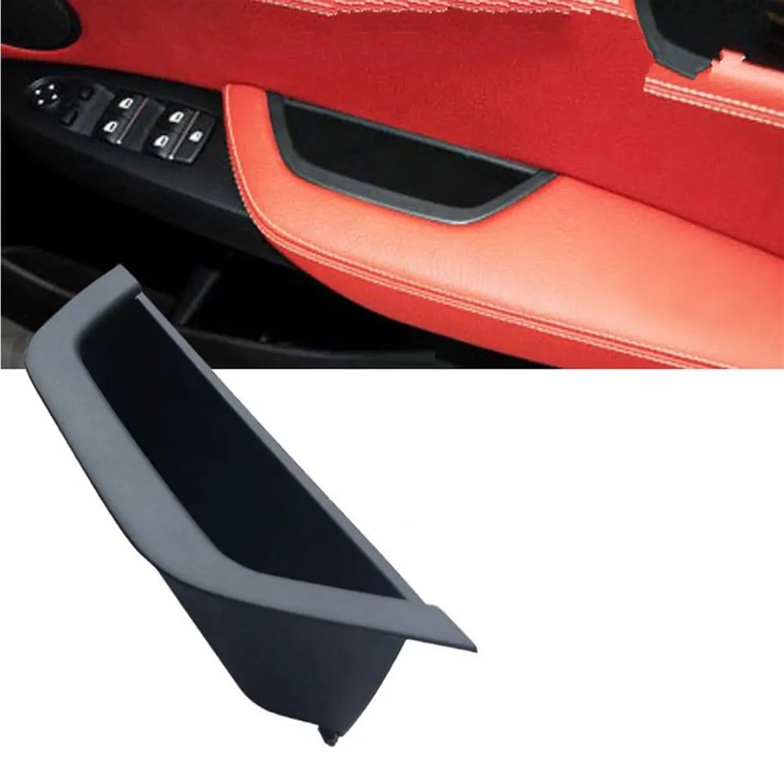 Auto Ersatz Türgriff Innen Für X3 X4 F25 F26 2011-2016 Auto Links Rechts Innen Tür Griff Armlehne Panel Abdeckung Trim Lagerung Box Auto Türgriff Innen(RHD Black) von NOVEMS