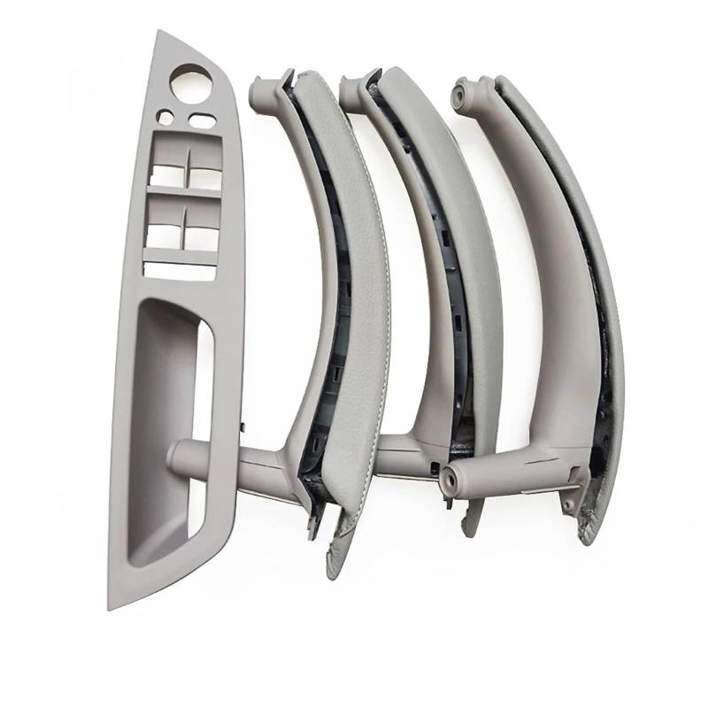 Auto Ersatz Türgriff Innen Für X5 X6 E70 E71 E72 2007-2013 Auto Innen Armlehne Türgriff Inneren Panel Pull Trim Leder Äußere Abdeckung Set Auto Türgriff Innen(LHD Gray 7pcs Set) von NOVEMS