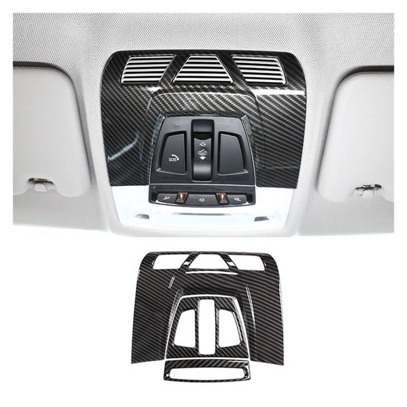 Innenraum Auto Zubehör Für 1 2 3 4 Serie X1 X2 X5 X6 Carbon Faser Auto Innen Vorne Lesen Licht Lampe Panel Abdeckung Trim Innen Dach Lampe Autozubehör Innenraum(3pcs) von NOVEMS