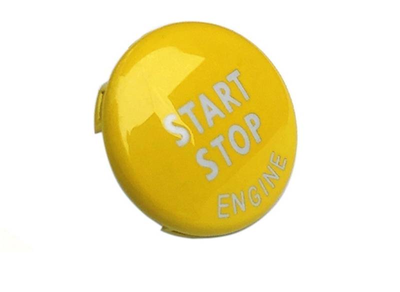 Innenraum Auto Zubehör Für 13 5 Serie X1 X5 X6 E71 Z4 E87 E90 E91 E60 E84 E83 Auto Motor Schalter Power Zündung Start Stop Taste Abdeckung Ersetzen Autozubehör Innenraum(Bright Yellow) von NOVEMS