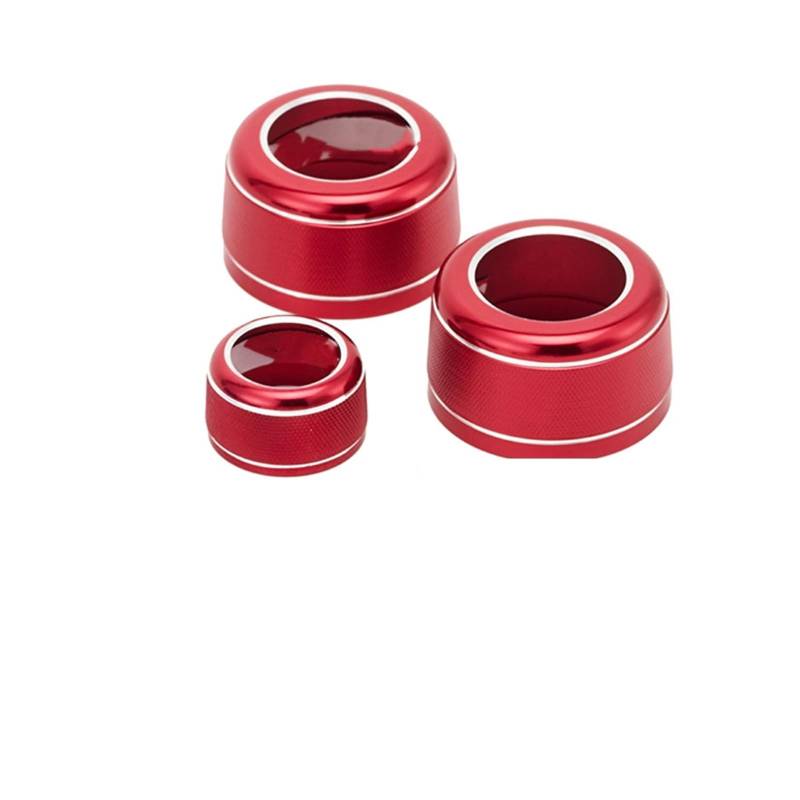 Innenraum Auto Zubehör Für 5 6 7 X5 X6 Serie F01 F07 F10 F18 F15 F16 Auto Styling Klimaanlage Knopf Audio Volumen Melodie Taste Trim Abdeckung Ring Autozubehör Innenraum(Red) von NOVEMS