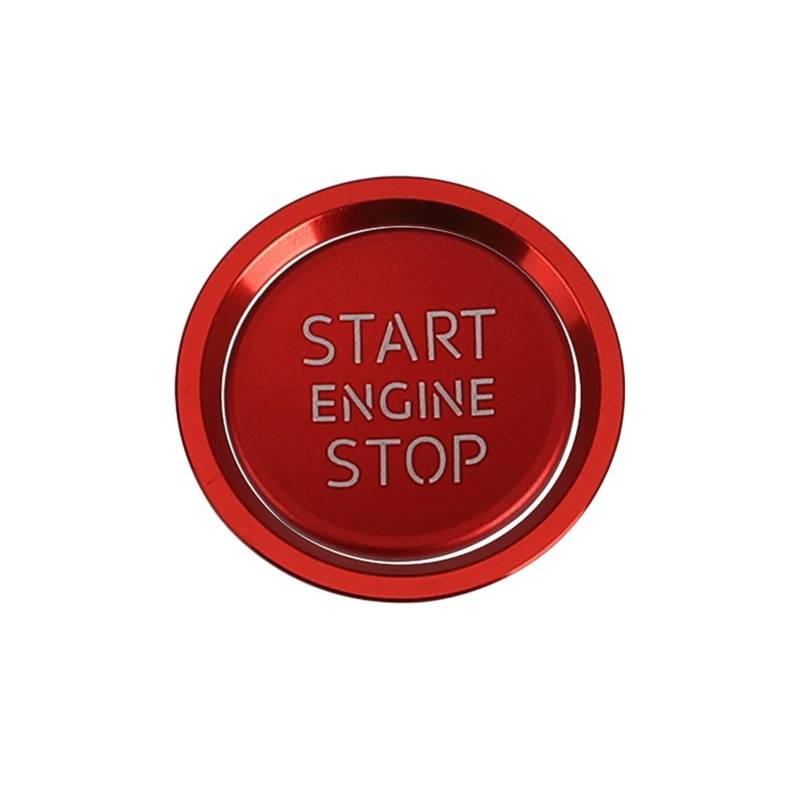 Innenraum Auto Zubehör Für A4 A5 A6 A7 Q5 Q7 Auto Zündung Motor Start Stop Taste Trim Abdeckung Aufkleber Push Button Schalter Dekor Ring Autozubehör Innenraum(Red) von NOVEMS