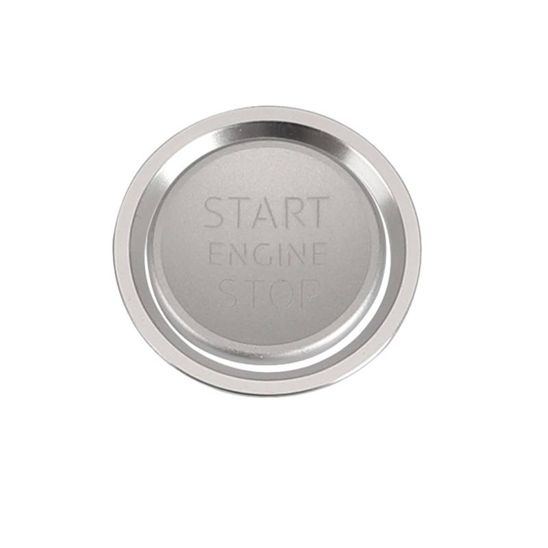 Innenraum Auto Zubehör Für A4 A5 A6 A7 Q5 Q7 Auto Zündung Motor Start Stop Taste Trim Abdeckung Aufkleber Push Button Schalter Dekor Ring Autozubehör Innenraum(Silber) von NOVEMS