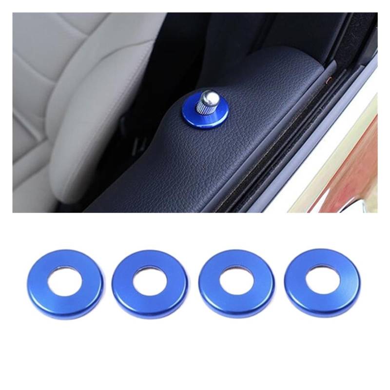 Innenraum Auto Zubehör Für Benz CE Für GLC Für GLE W205 W213 X253 Auto Tür Bolzen Lock Pin Trim Abdeckung Innen Zubehör Auto Tür Bolzen Ring Autozubehör Innenraum(Blue A) von NOVEMS