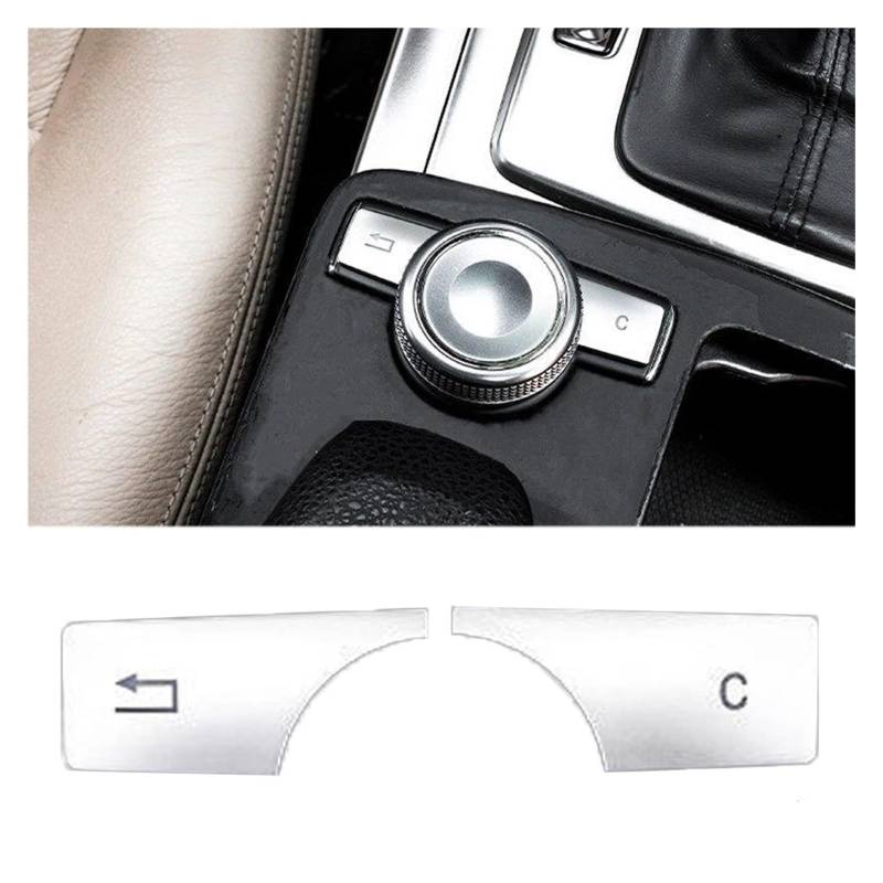 Innenraum Auto Zubehör Für Benz CE Klasse W204 W212 Für GLK X204 Auto Konsole CD Panel Multimedia Schalter Tasten Pailletten Volumen Taste Abdeckung Autozubehör Innenraum(Style D) von NOVEMS