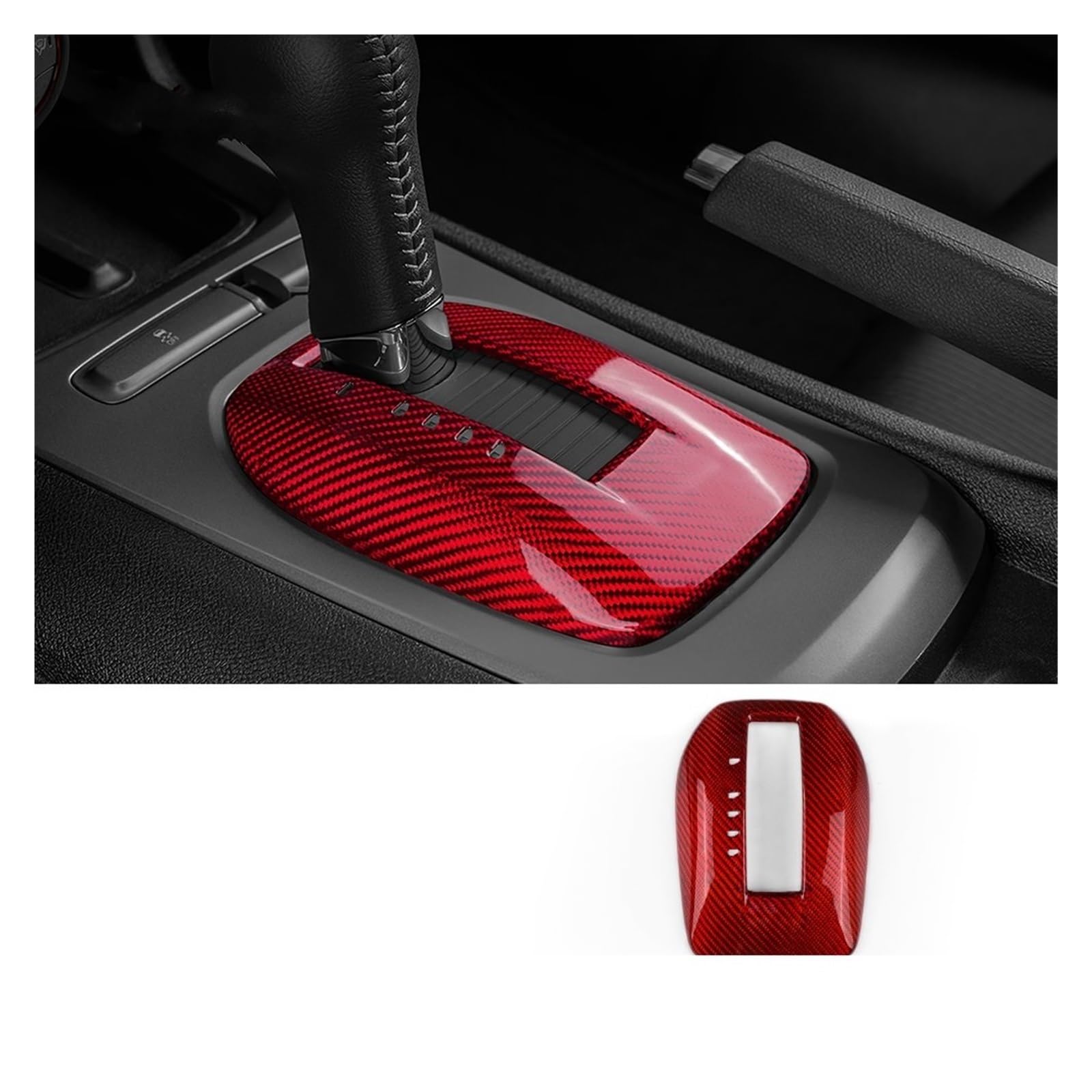 Innenraum Auto Zubehör Für Chevrolet Für Camaro 2010 2011 2012 2013 2014 2015 Auto Getriebe Shift Panel Innen Trim Zubehör Harte Carbon Faser Autozubehör Innenraum(Red) von NOVEMS