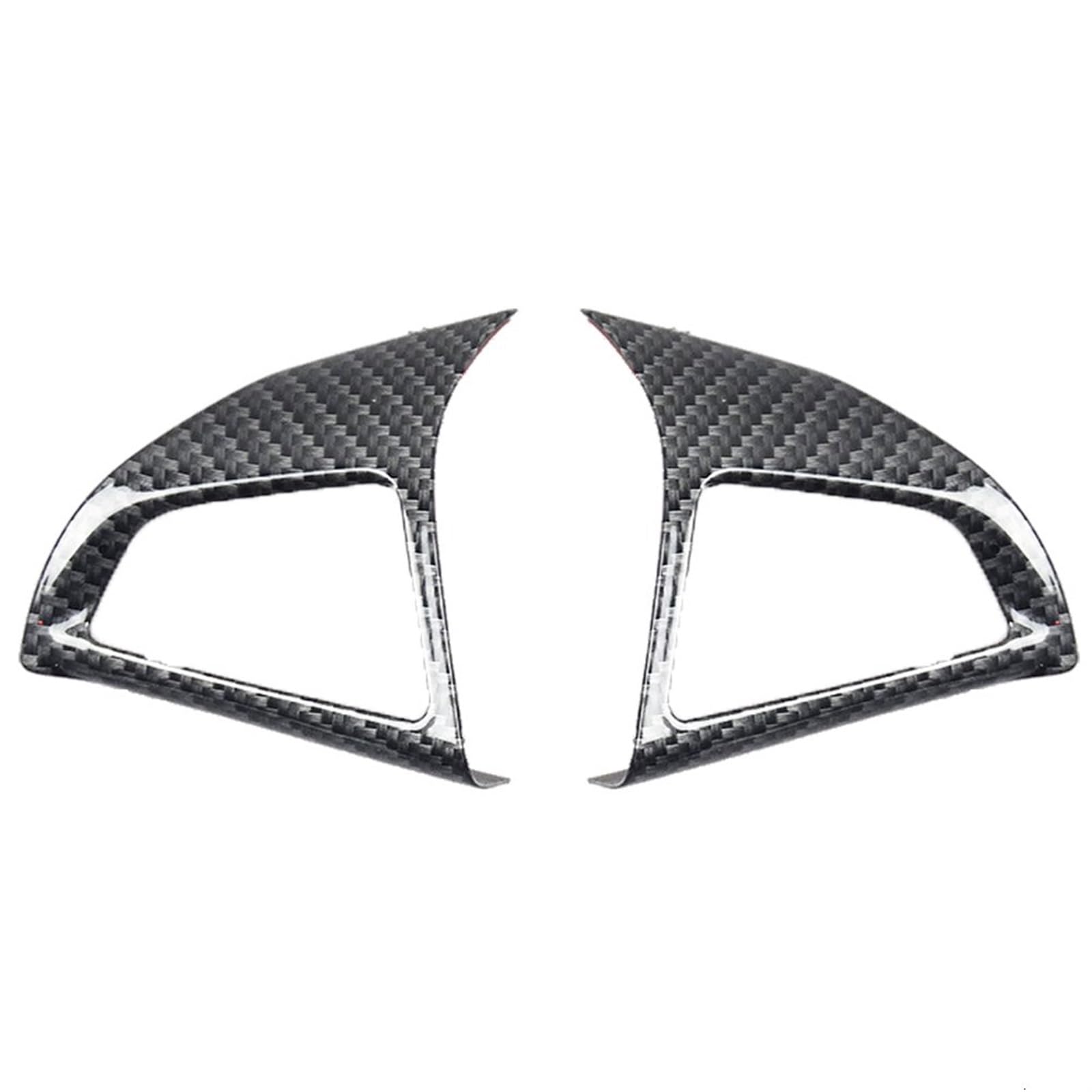 Innenraum Auto Zubehör Für Chevrolet Für Cruze Limousine Fließheck 2009-2015 Auto Chrom Lenkrad Schutzhülle Trim Aufkleber Zubehör 2PCS Autozubehör Innenraum(B Carbon fiber) von NOVEMS