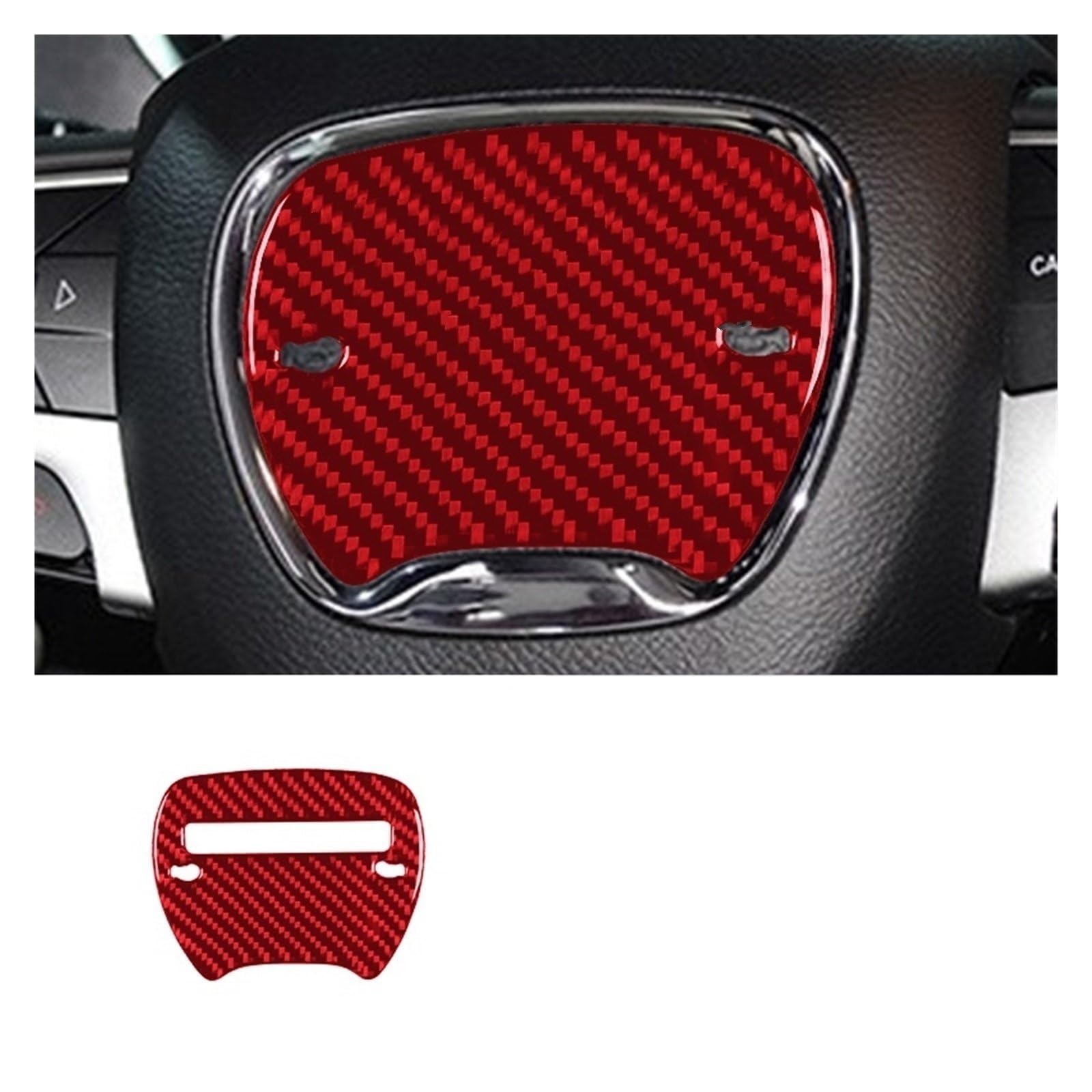 Innenraum Auto Zubehör Für Dodge Für Ladegerät 2015 2016 2017 2018 2019 2020 2021 2022 Carbon Fiber Lenkrad Logo Taste Rahmen Aufkleber Auto Innen Autozubehör Innenraum(B) von NOVEMS