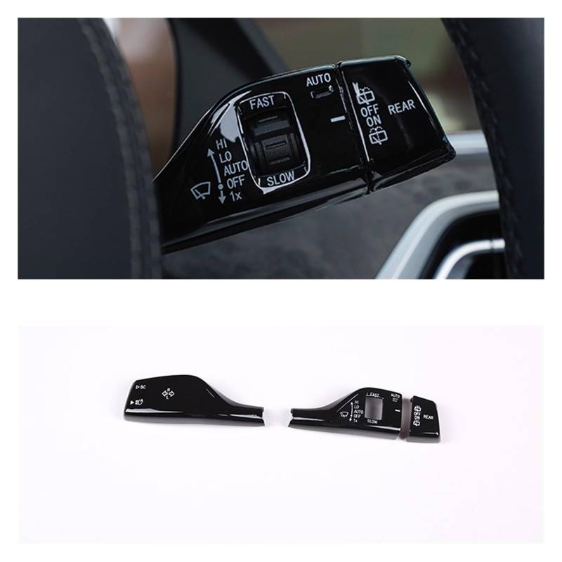 Innenraum Auto Zubehör Für F20 F30 F10 F15 F16 F49 F52 G01 G02 G05 Schwarz/Carbon Faser Stil Auto Blinker Wischer Schalter Trim Stange Auto Zubehör Autozubehör Innenraum(Style A Black) von NOVEMS