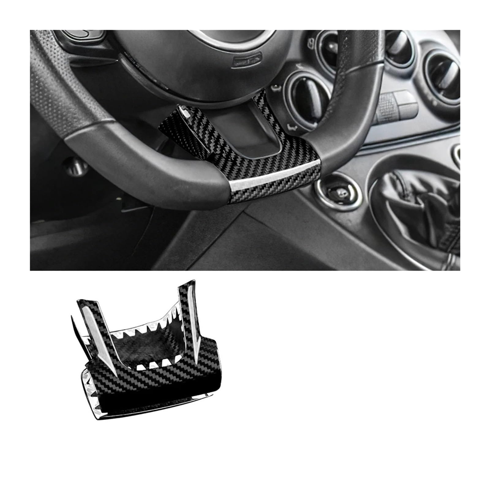 Innenraum Auto Zubehör Für Fiat 500 Für Abarth 595 695 2008-2014 2015 2016 2017 2018 2019 2020 2021 2022 2023 Autoinnenraum Autozubehör Innenraum(Bottom Frame Black) von NOVEMS