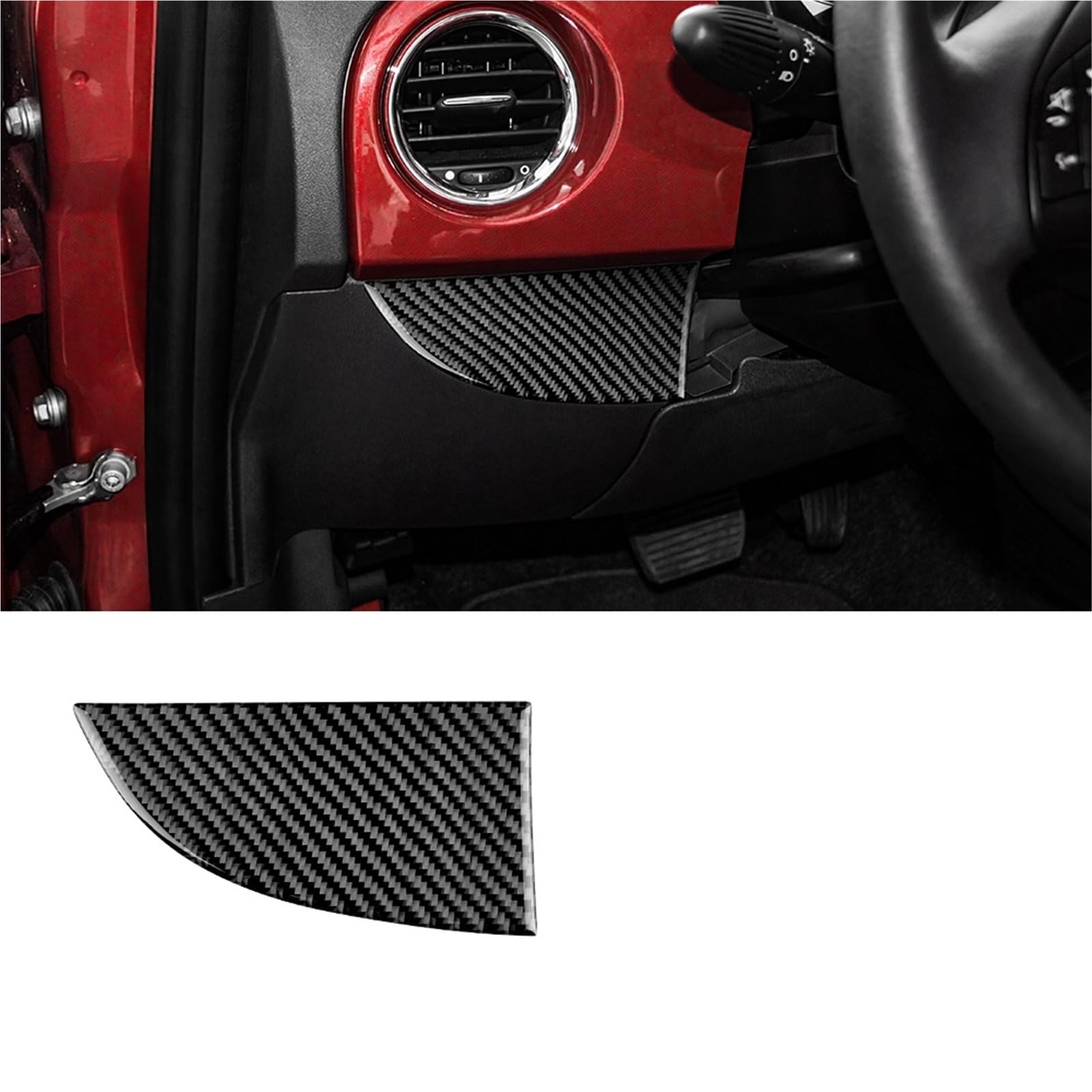 Innenraum Auto Zubehör Für Fiat 500 Für Abarth 595 695 2016 2017 2018 2019 2020 2021 2022 2023 Auto Co-liopt Aufkleber Weiche Carbon Faser Autozubehör Innenraum(Main Driver LHD BK) von NOVEMS