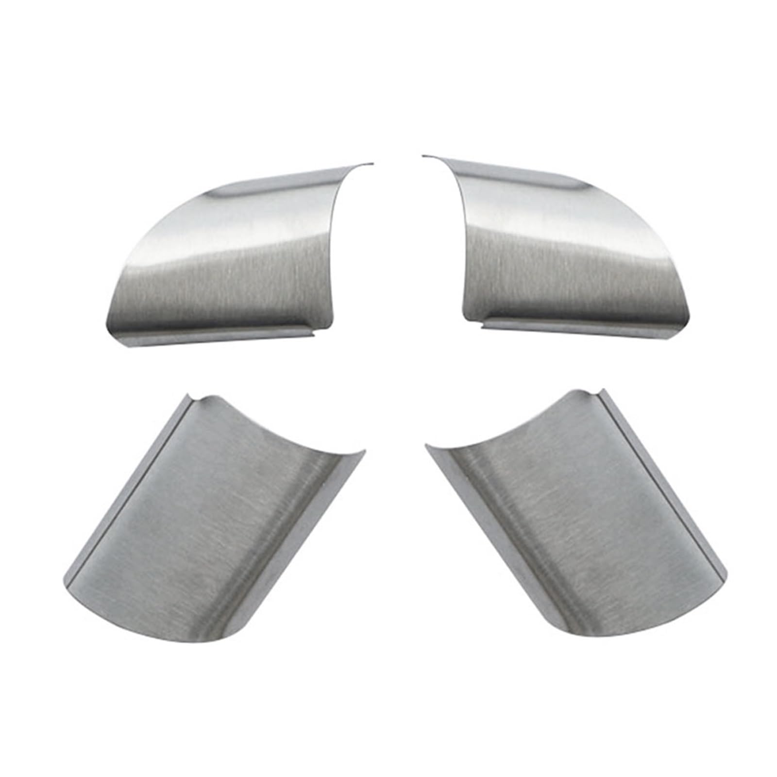 Innenraum Auto Zubehör Für Ford Für Focus 2 MK2 2005-2011 Edelstahl Auto Lenkrad Dekoration Abdeckung Trim Aufkleber Zubehör 4pcs Autozubehör Innenraum(Silber) von NOVEMS