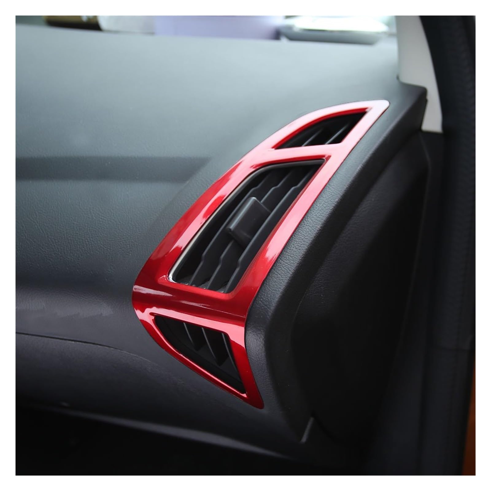 Innenraum Auto Zubehör Für Ford Für Focus 3 4 MK3 MK4 2012-2016 2017 2018 Auto Innen Vorne Air Vent Trim Klimaanlage Dekoration Aufkleber 1 Paar Autozubehör Innenraum(Red) von NOVEMS