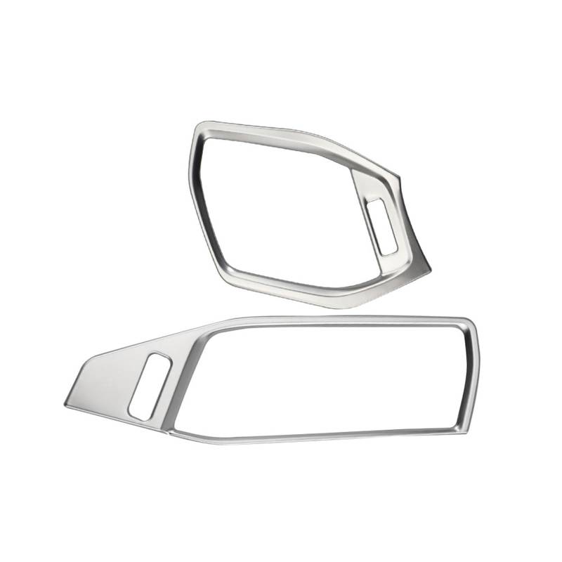 Innenraum Auto Zubehör Für Ford Für Focus 4 MK4 2019 2020 LHD Auto Styling Zubehör A/C Klimaanlage Outlet Vent Abdeckung Trim Aufkleber 2Pcs Autozubehör Innenraum(Stainless silver) von NOVEMS