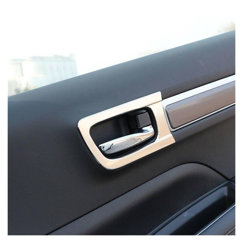 Innenraum Auto Zubehör Für Koleos Für Samsung QM6 2016-2020 Auto Tür Innere Gebaut Griff Schüssel Rahmen Trim Aufkleber Lampe Molding 4 Stücke Autozubehör Innenraum(Stainless Silver) von NOVEMS