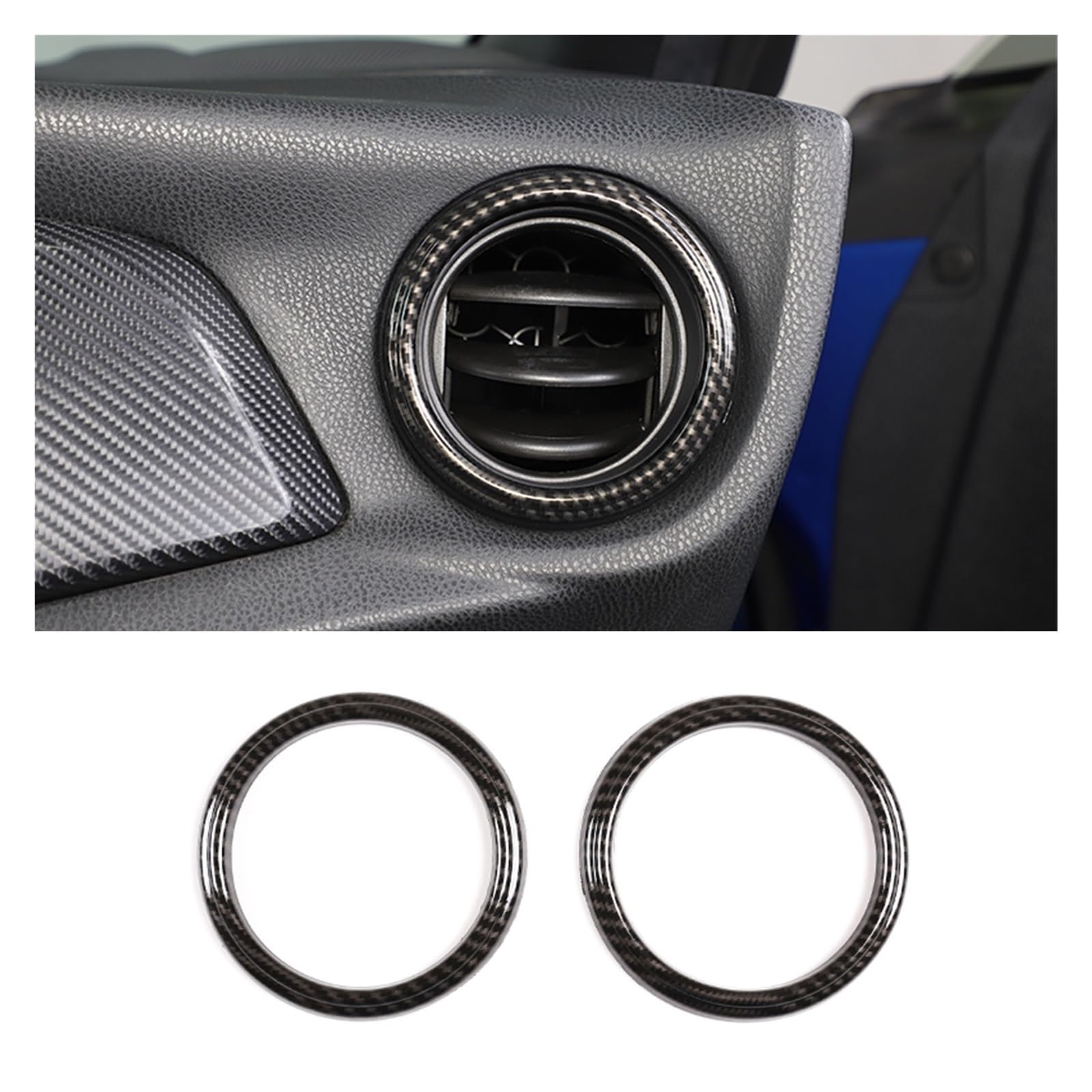 Innenraum Auto Zubehör Für Toyota 86 GT86/Für Subaru Für BRZ 2012-2020 ABS Carbon Faser Auto Dashboard Seite Air Vent Dekoration Ring Abdeckung Trim Auto Zubehör Autozubehör Innenraum(Style C Carbon f von NOVEMS